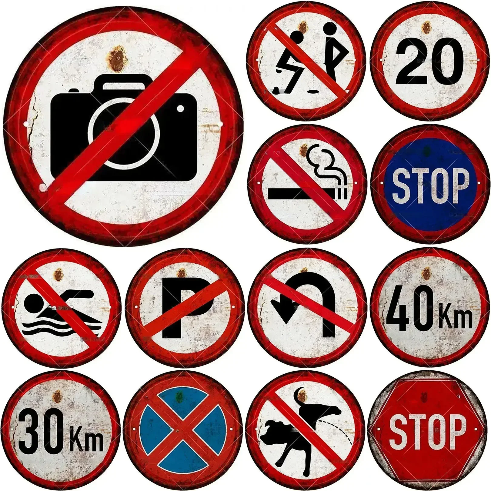 Yard Sign Blank - خمر رجل الكهف علامات معدنية أداة