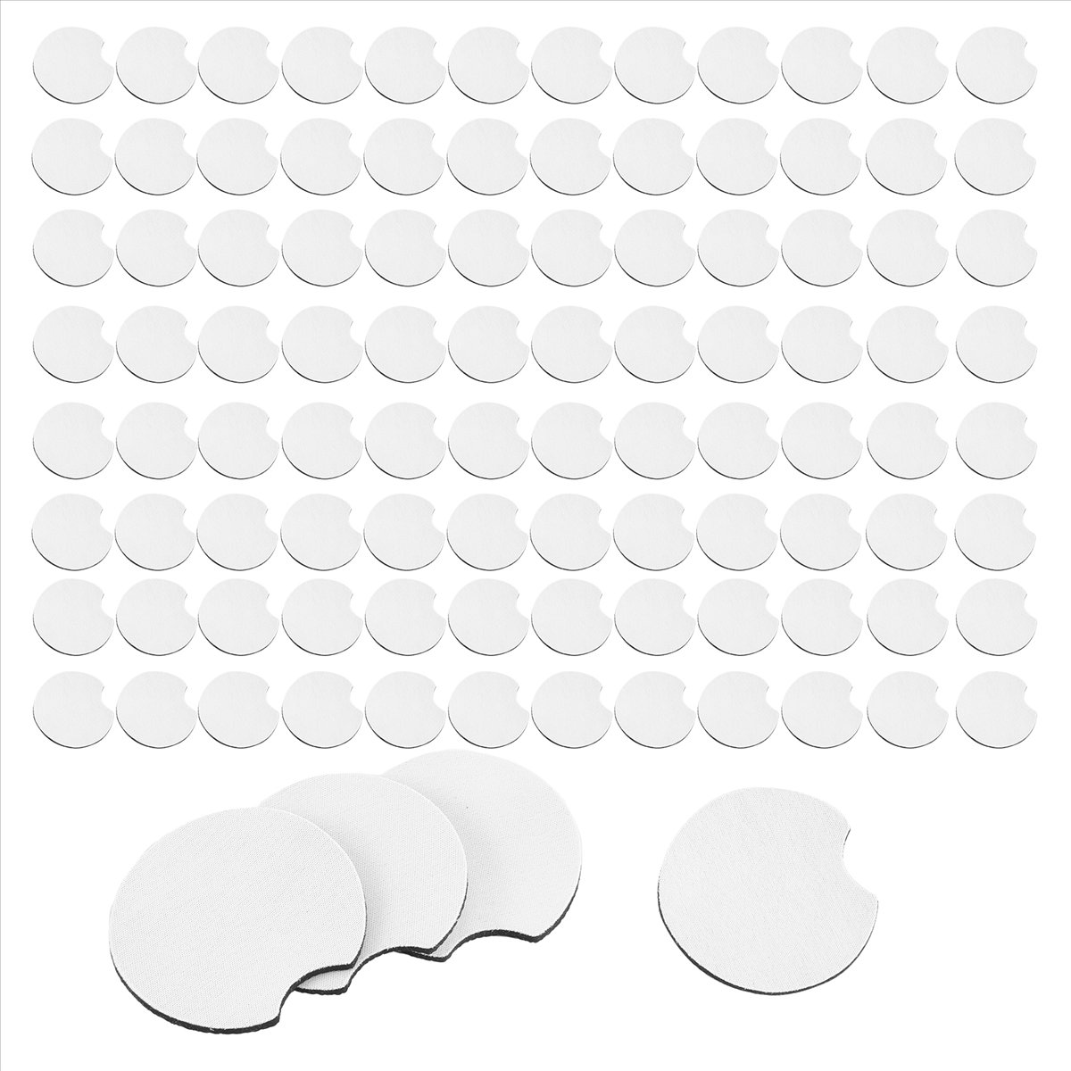 Coaster Sublimation Blank - AA83 100 قطعة من قواعد الأكواب
