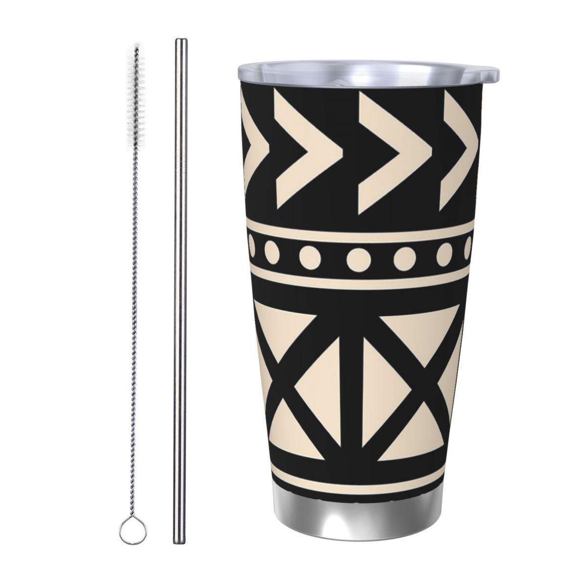 قماش الطين الأفريقي أبيض وأسود - مراجعة Tumbler 20Oz White وسعره