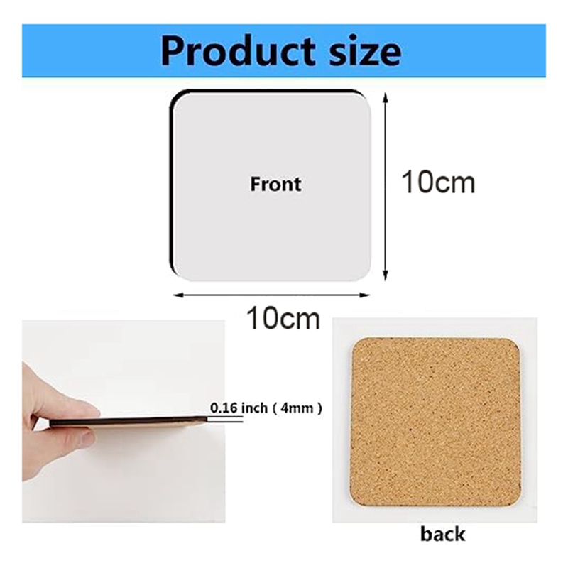 12 قطعة من حاملات الأكواب المر - مراجعة Coaster Sublimation Blank وسعره